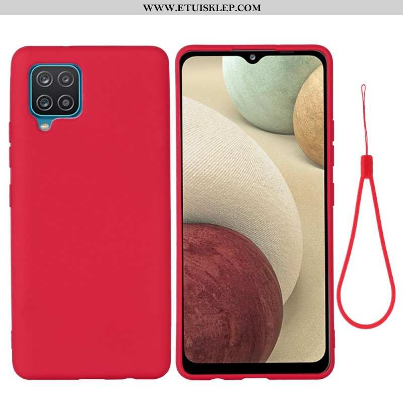 Etui do Samsung Galaxy M32 Płynny Silikon Ze Smyczą